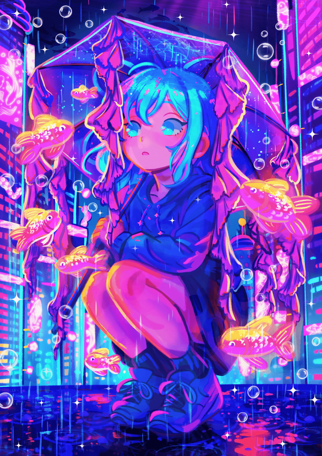 PRINT ORIGINAL - Lagitea's Umbrella