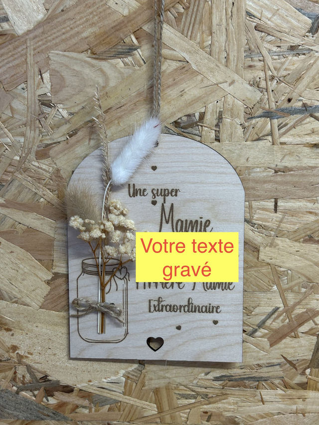 Plaque en bois arche &quot;votre texte personnalisé&quot; 