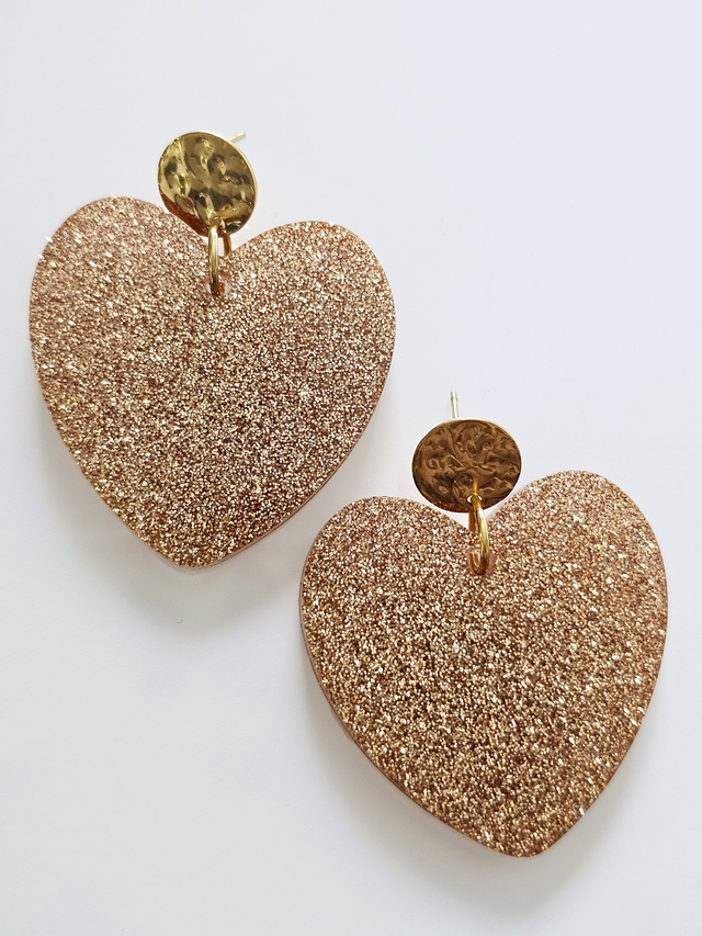 KISS'KISS aux paillettes fines marrons dorées 
