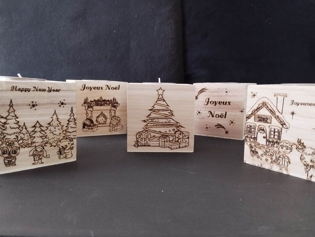 Bougeoir de Noël avec bougie