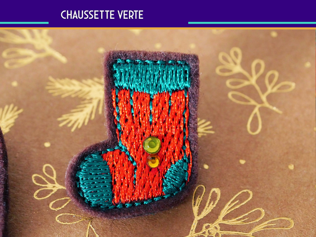 Pins Spécial Noël (Pins brodés main et machine)