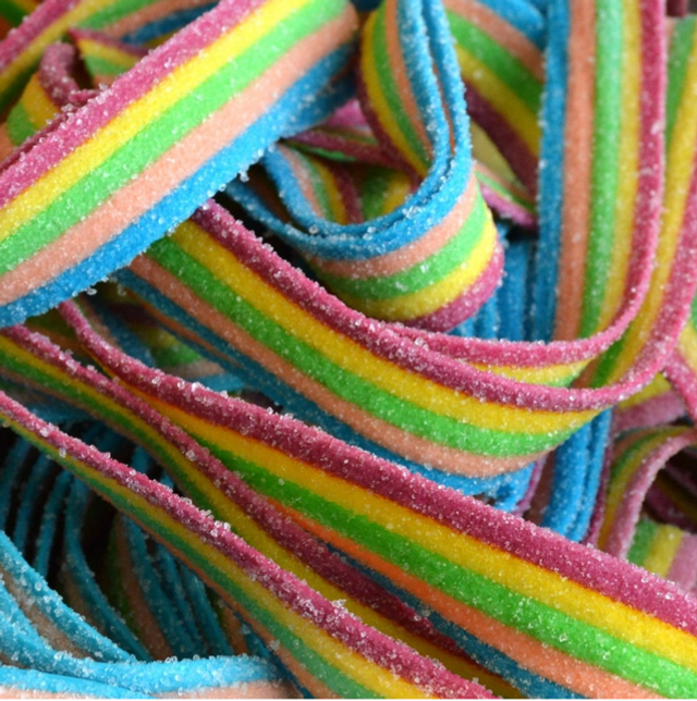 Rainbow stripes sour - 100g -