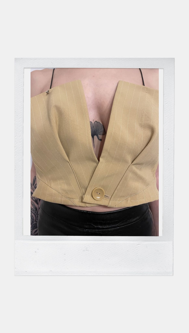 (Prototype) Bustier Upcycled - Rayures - L