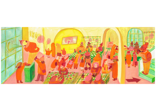 Ikon winter craft market print