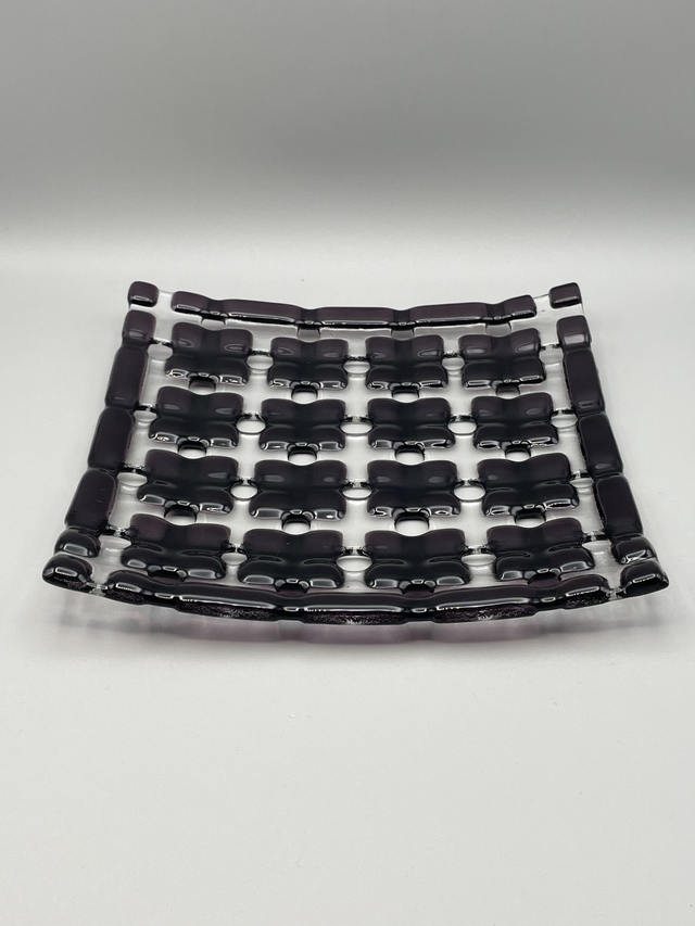 Royal Purple Transparent Lattice Dish