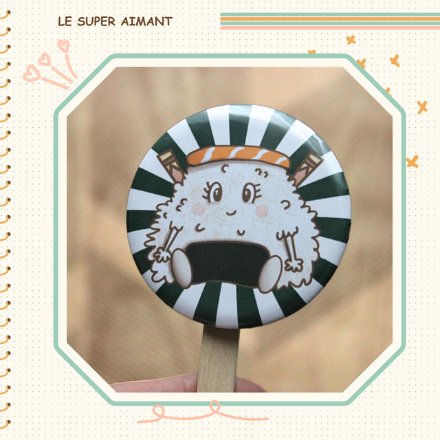 Aimant badge Sushi