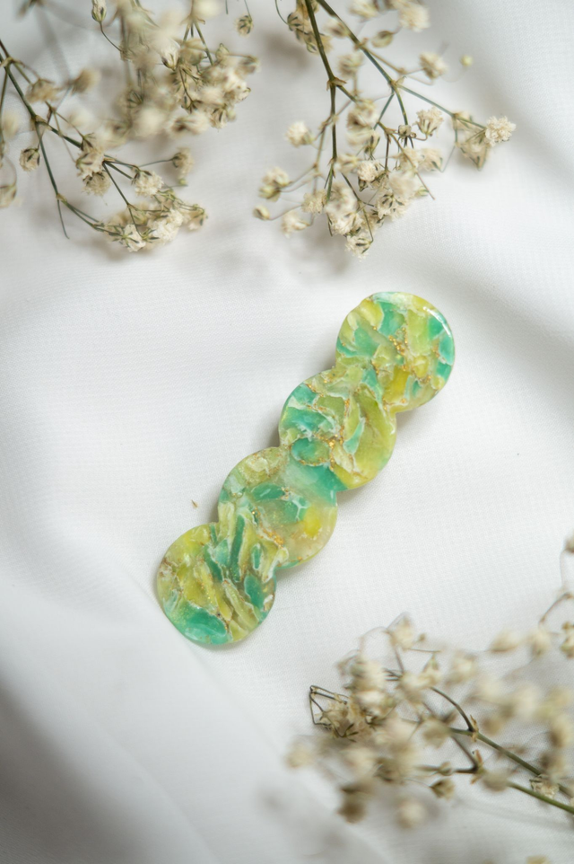Coloris vert pastel - Barrette nuage