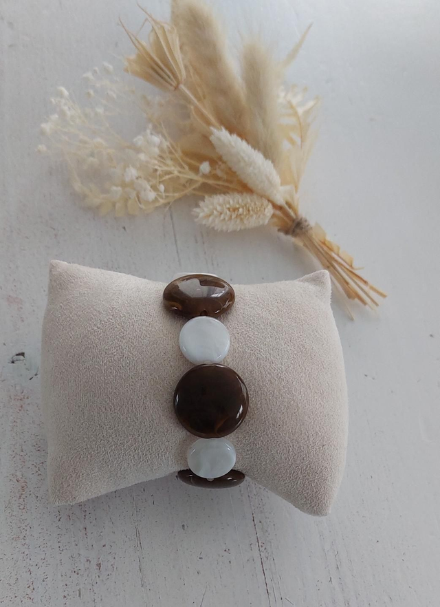 Bracelet Marcelin Marron et Blanc 