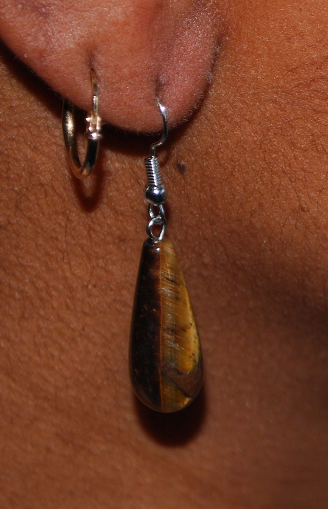Boucles d&#039;oreille œil de tigre