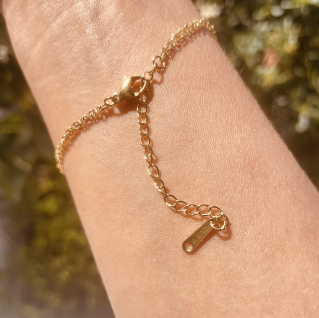 Bracelet TWEE Cœurs Doubles | Ajustable en acier inoxydable