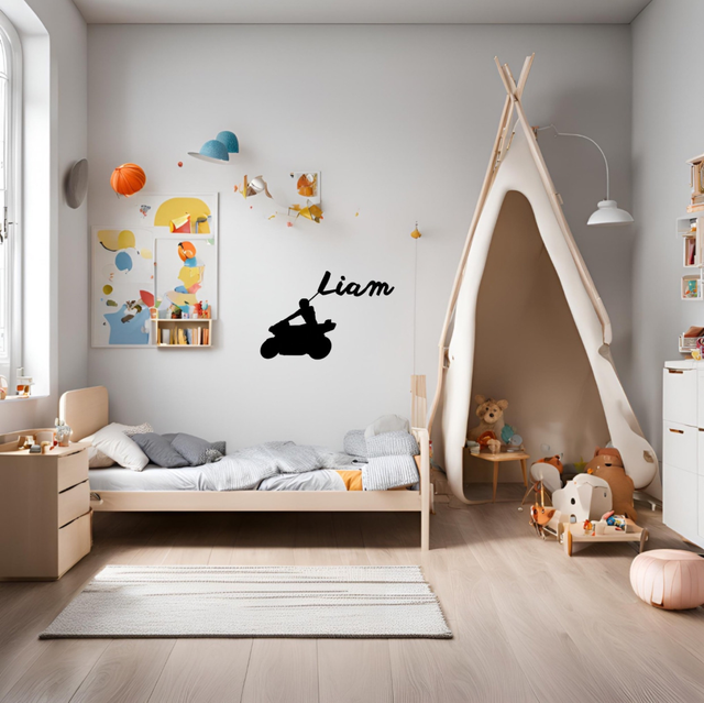 Moto drapeau prénom 