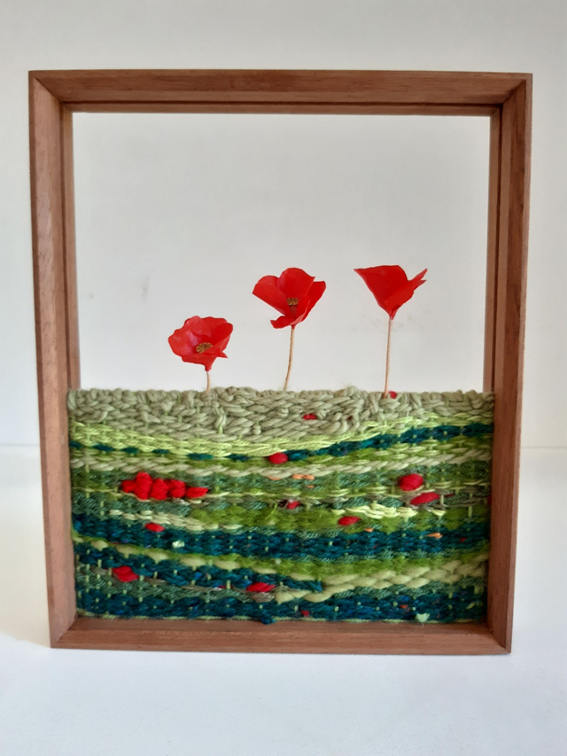 Tissage sur cadre Coquelicot