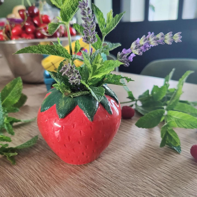 Mini vase fraise 