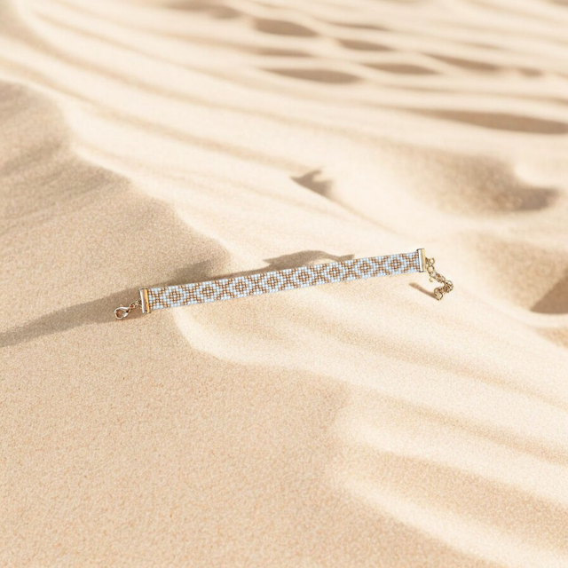 Bracelet fin tons blanc er or rose