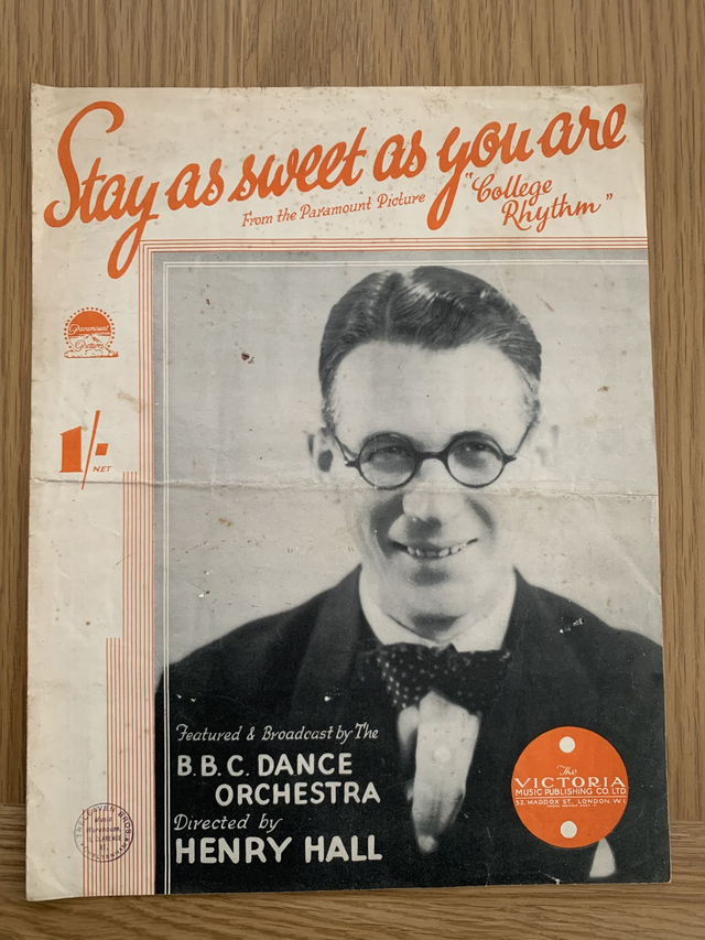 SAY IT AS SWEET AS YOU ARE Henry Hall BBC Dance Orchestra 1934 sheet music £9.29