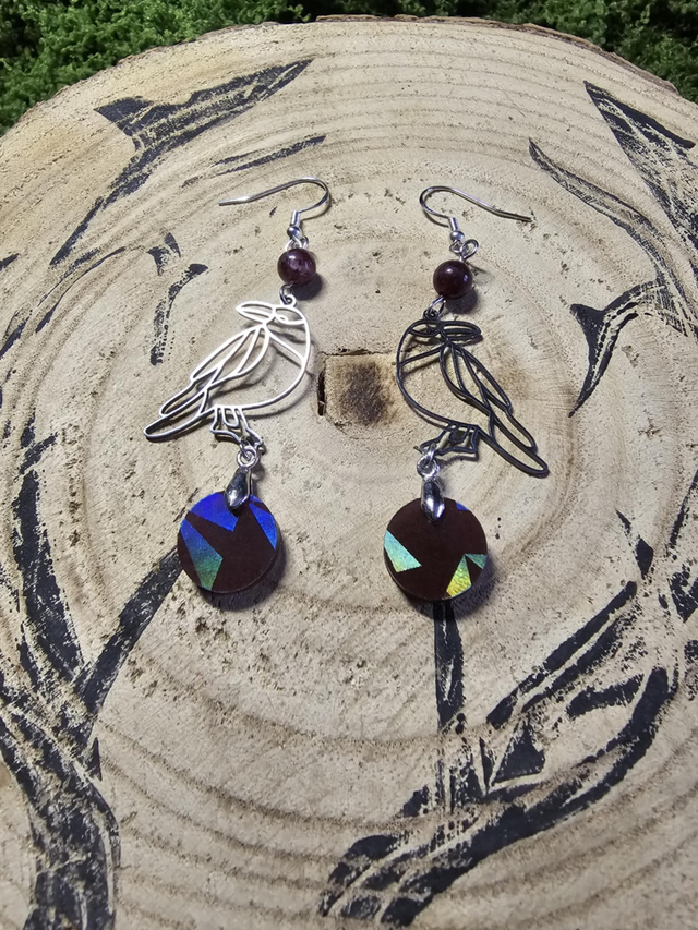 Corbeaux grenat &amp; holographique