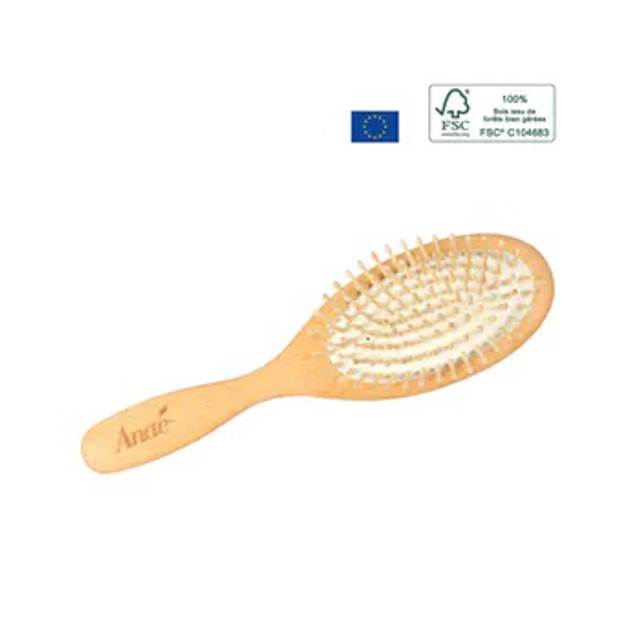Brosse Plate Cheveux - bois et picots bois