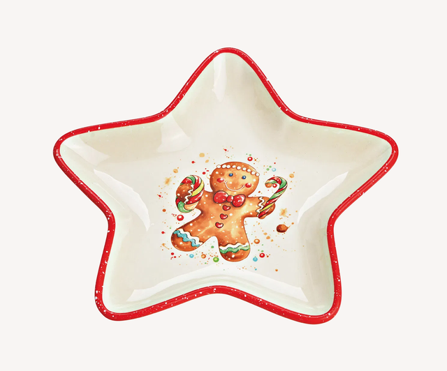 Bordje ster met gingerbread, rood