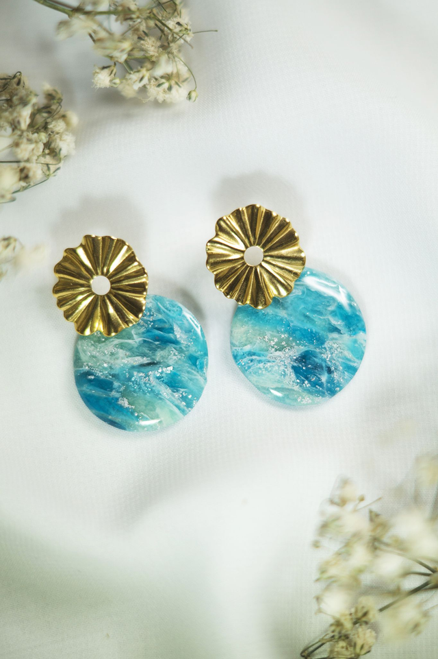 Coloris méditerranée - Boucles Ananas