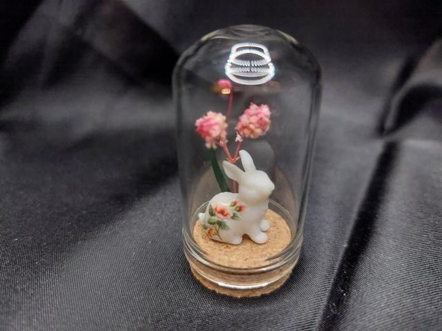 Mini-cloche lapin rose