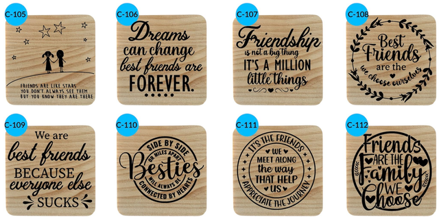 Best Friend's Themed Coaster's