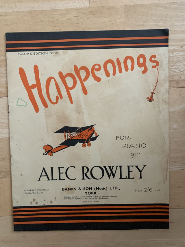 Happenings for Piano by Alec Rowley Sheet Music