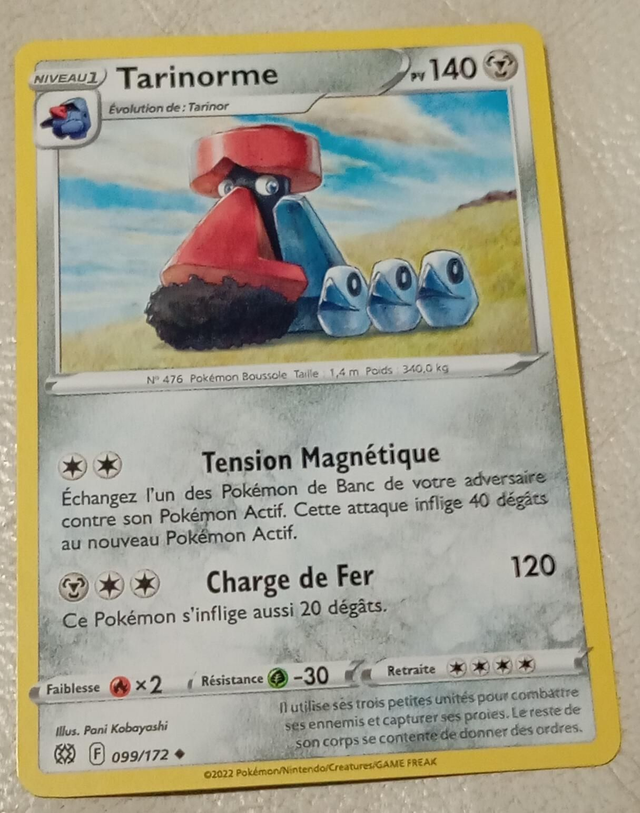 Carte pokémon Tarinorme 