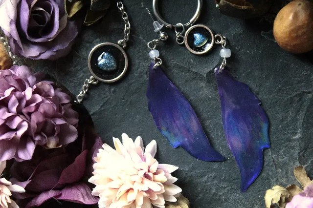 Parure Chameleon argenté- Motif Cœur