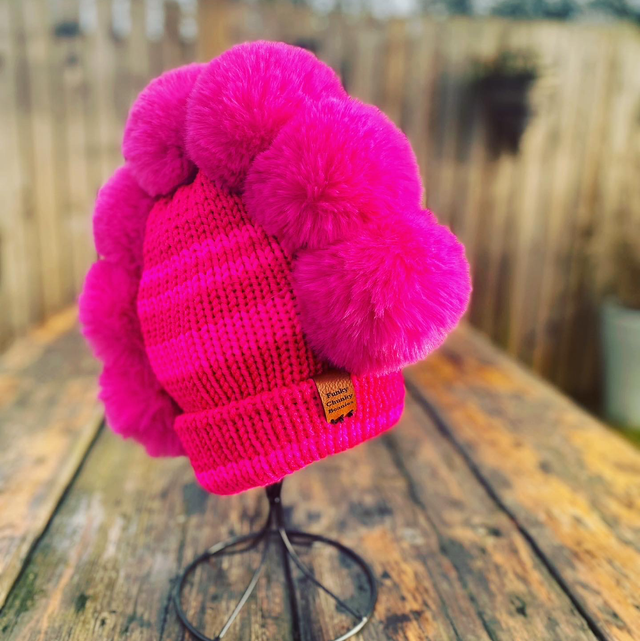 Funky Chunky Festival Hat – Pink Power Edition - Handmade in Scotland