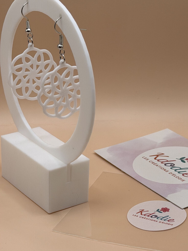 Boucles d'oreilles Rosace - Crochet inox