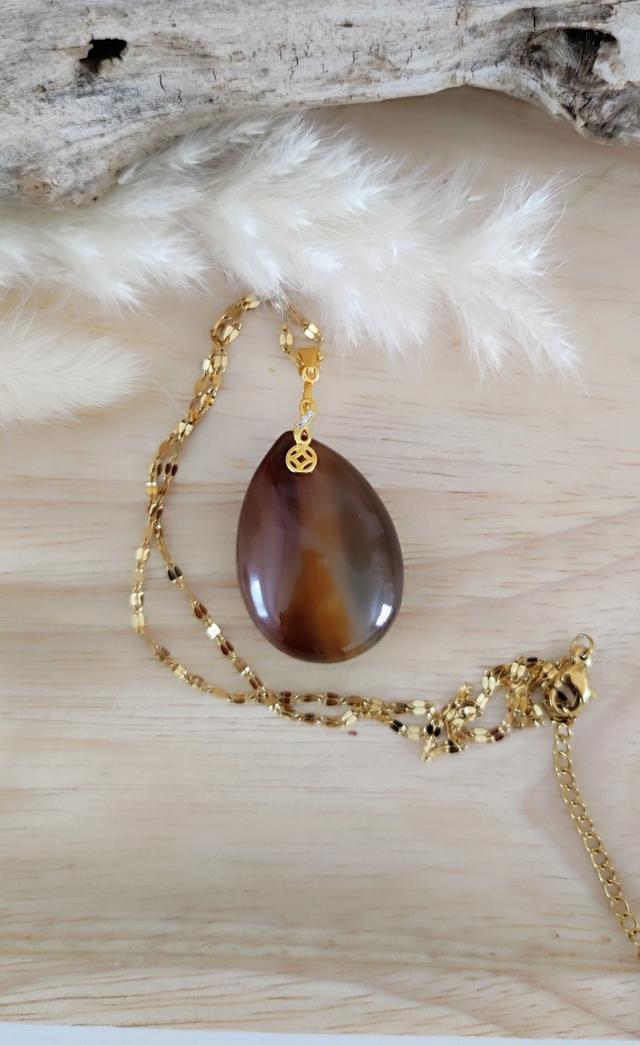 Pendentif Cornaline goutte 