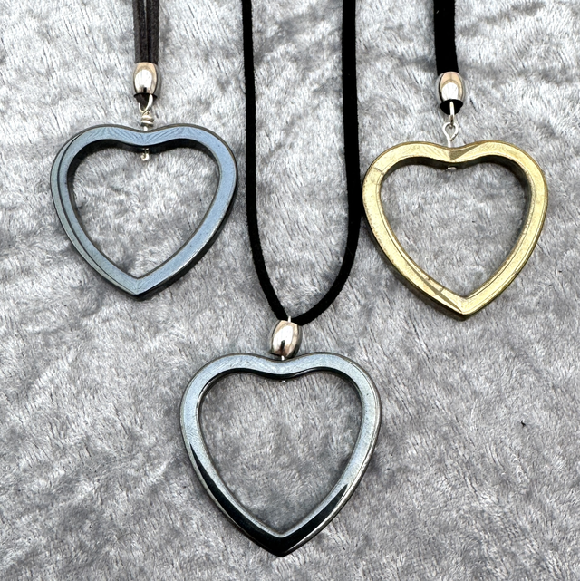 Hematite Heart Pendant