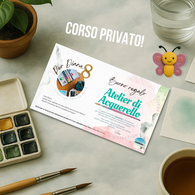 Buono Regalo - Corso PRIVATO di Aquerello - BAMBINI (7.5h totali)