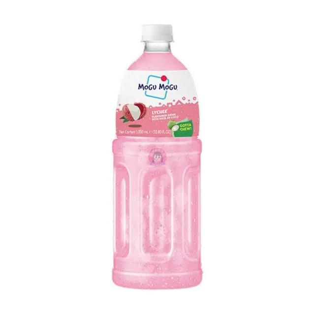 Mogu Mogu Lychee Drink With Nata De Coco 1L