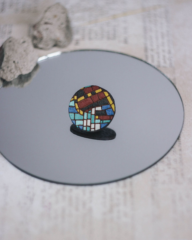 Pin broszka z mozaiką