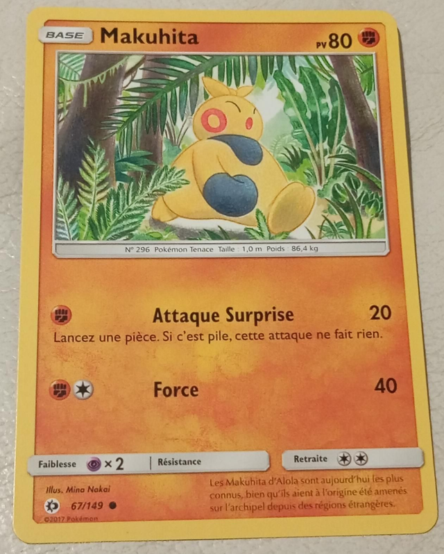 Carte pokémon Makuhita 