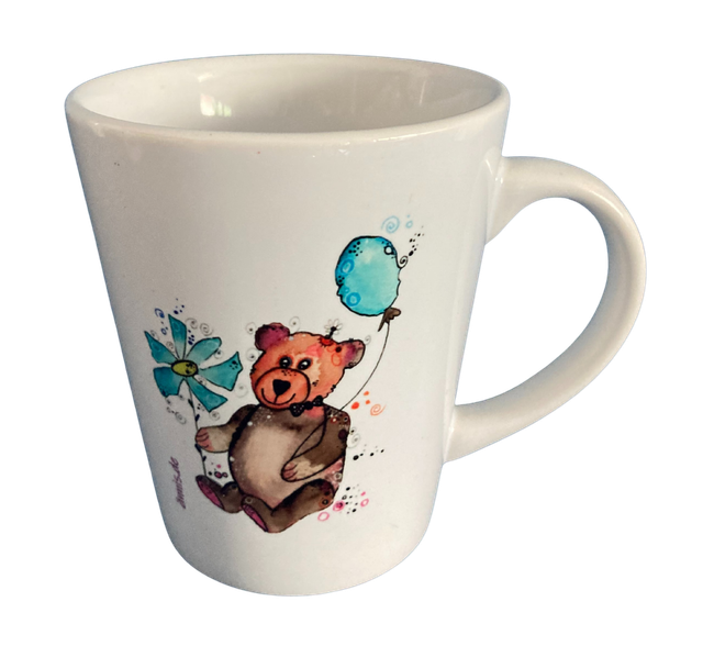Konische Keramiktasse "Teddybär"