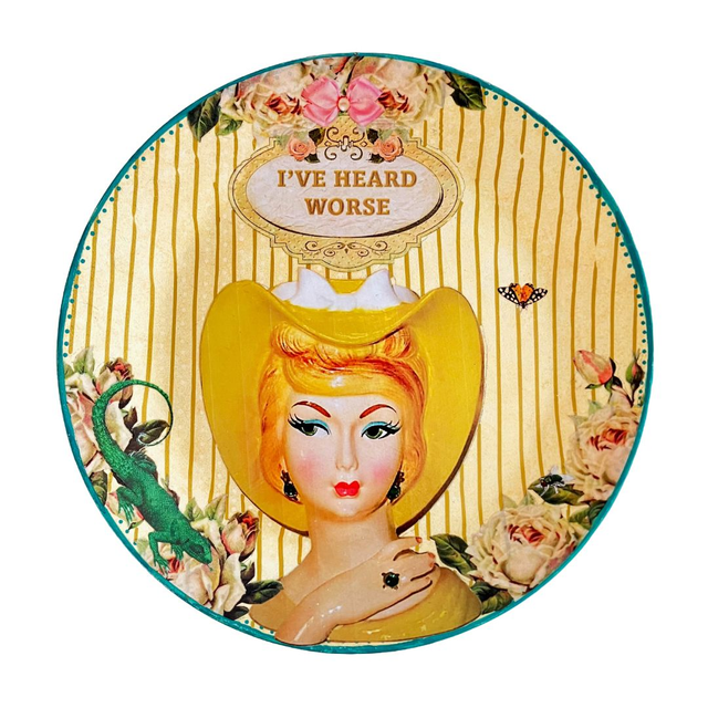 Cream Upcycled Wall Plate - "I've Heard Worse" - House of Frisson