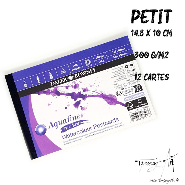 DALER ROWNEY - CARTES POSTALES POUR AQUARELLE - CA120000