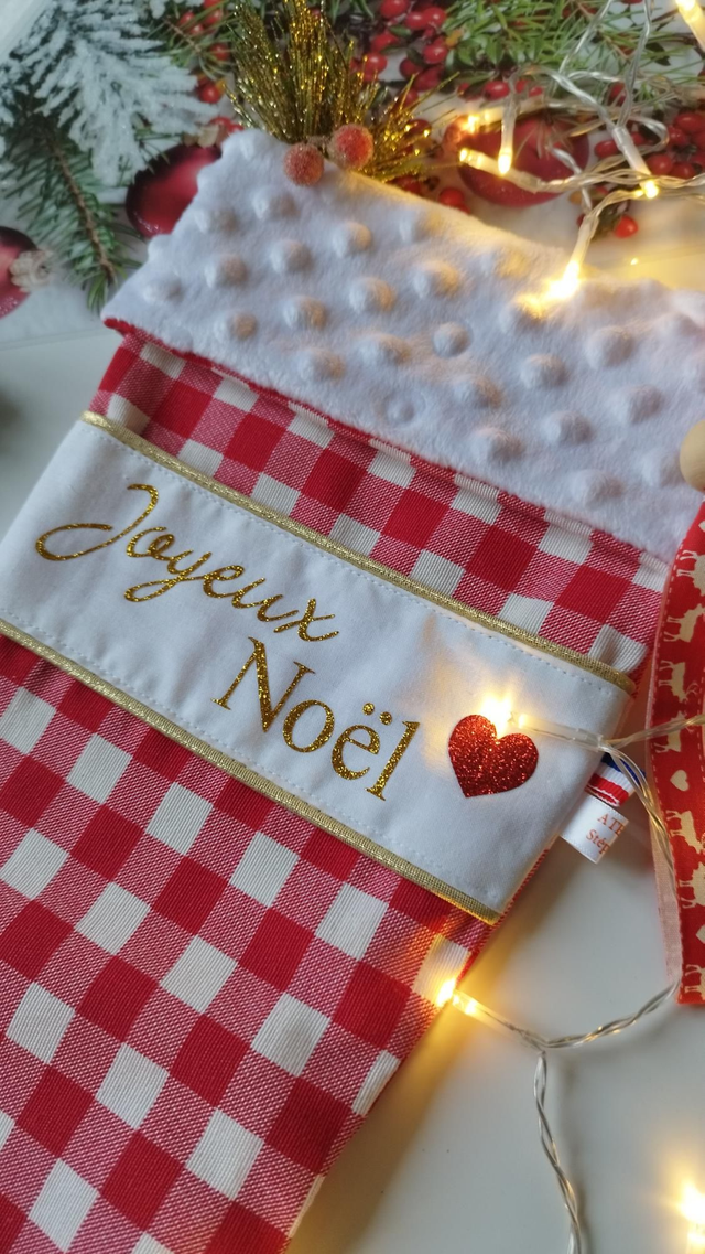 Chaussette de Noël * Vichy *