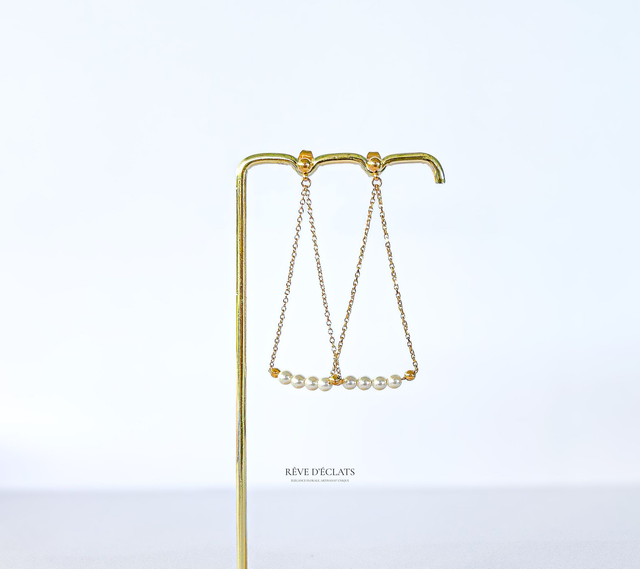 Boucles d'oreilles - Perles nacrées