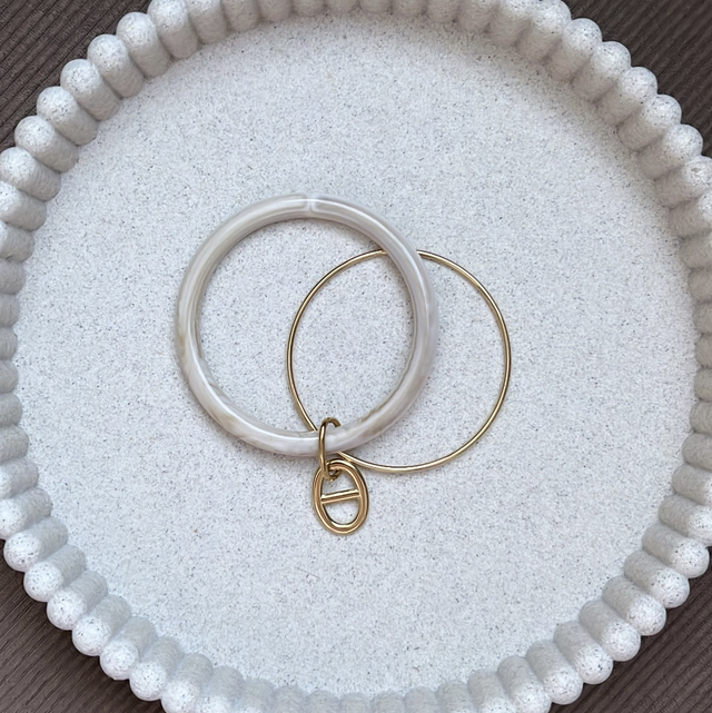 Jonc résine et acier inoxydable 