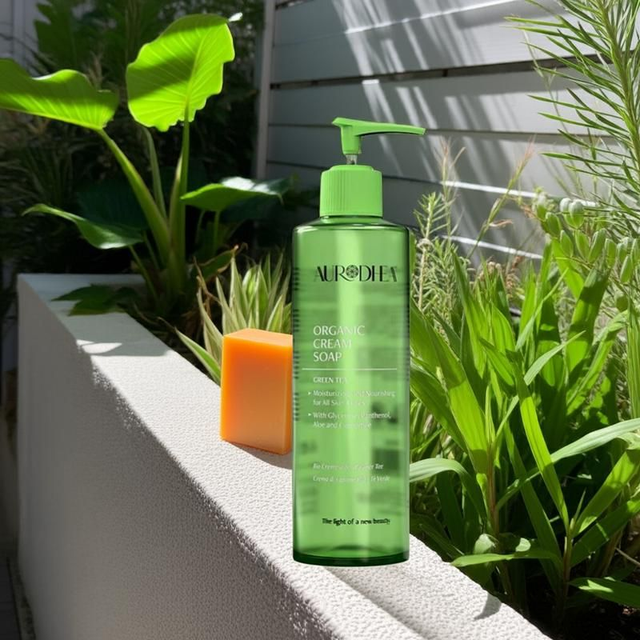 Aurodhea Organic Cream Soap – Green Tea 260ML | Nourishing & Hygiene