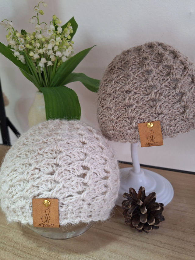 Bonnet bébé écru - collection élégance