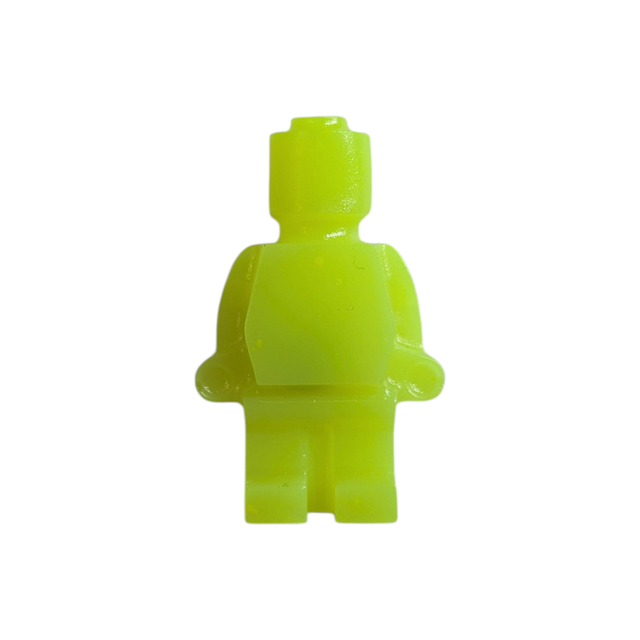 Flo Yellow Lego Man Target Pin 