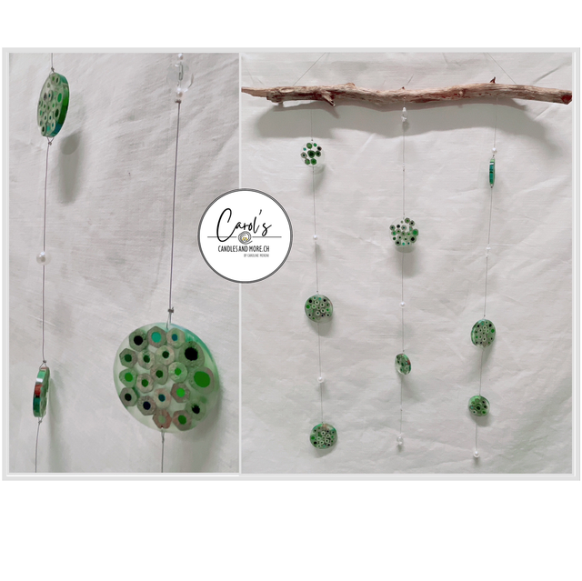 Anhänger Deko Quer "Farbenfroh" Grün-Töne