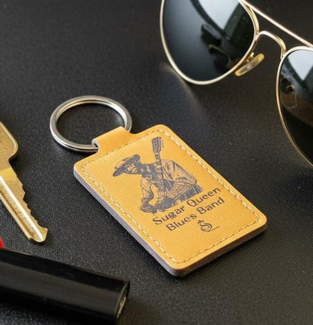  Vegan Leather Keyring