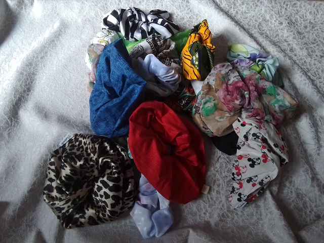 2 x Large Hair Scrunchies