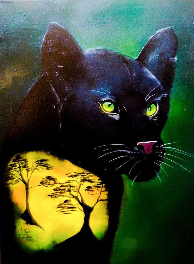 GARDIENNE DE L'OMBRE " Oeuvre originale "