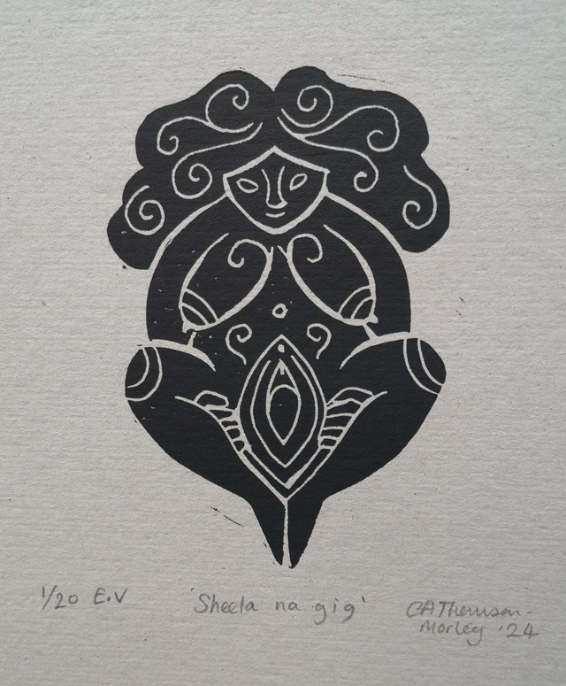 'Sheela Na Gig' - Limited Edition Lino Print (Varied Edition of 20)